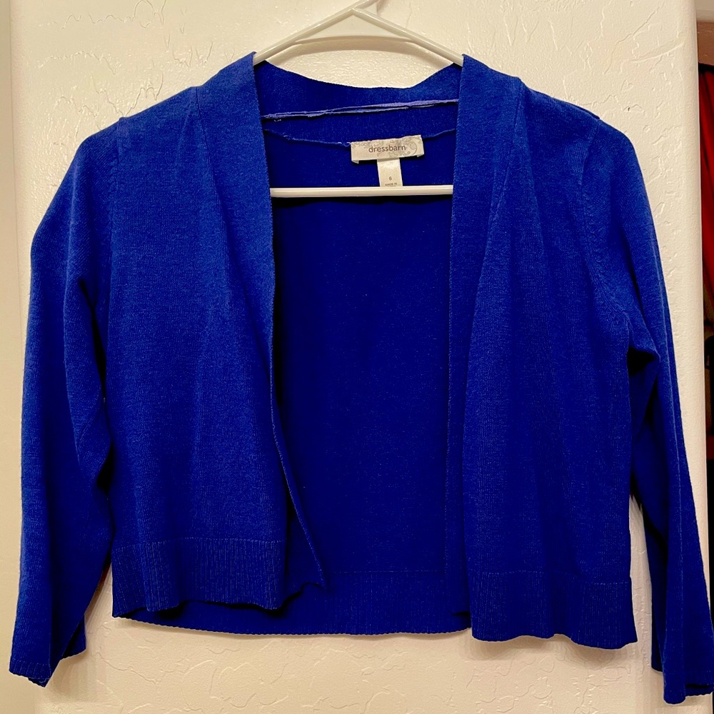 Cardigan royal blue half sleeve
